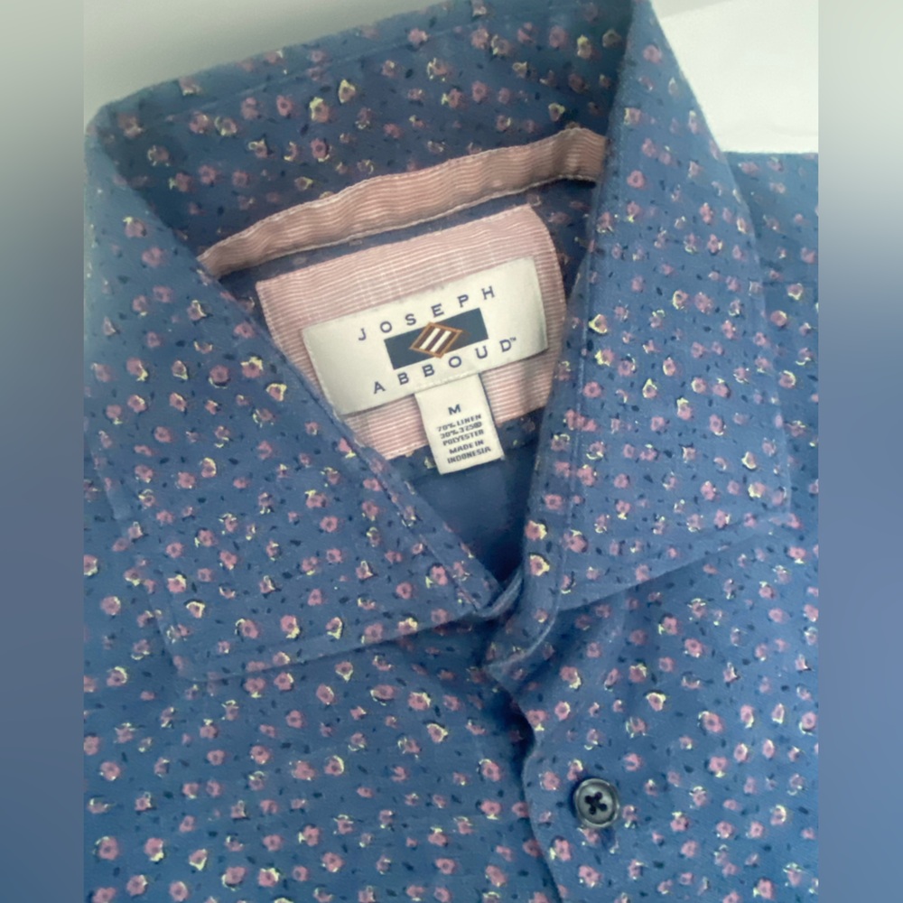 Joseph Abboud - Short Sleeve (patterned) Button Down, Mauve Flowers